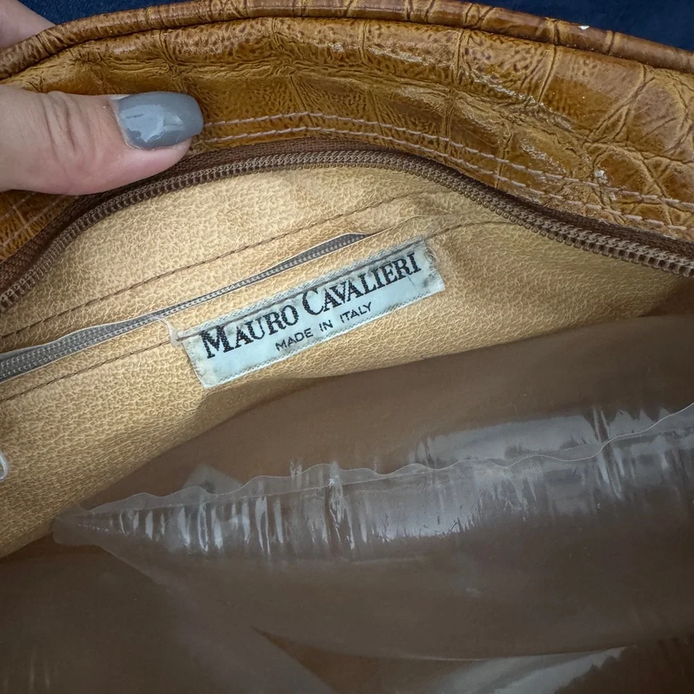 CAVALIERI  Vintage‎  Brown Crocodile leather. shoulder/crossbody Bag.